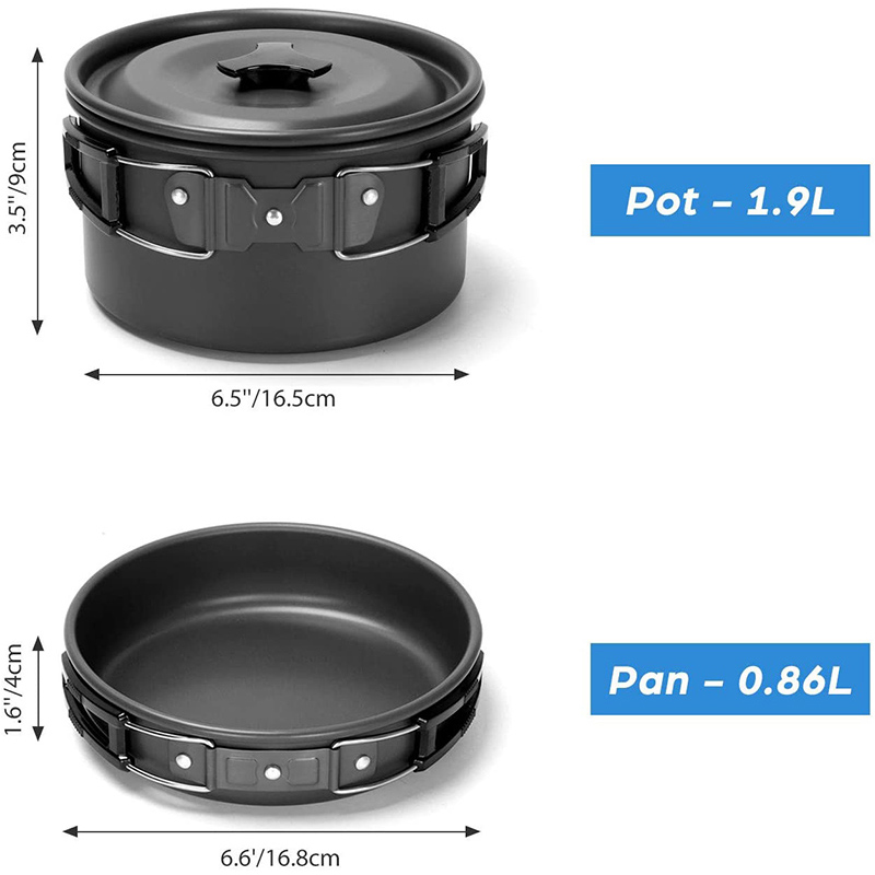 1 Set Outdoor Pot Pan Camping  - Camping Cooking Set Non Stick recension och pris
