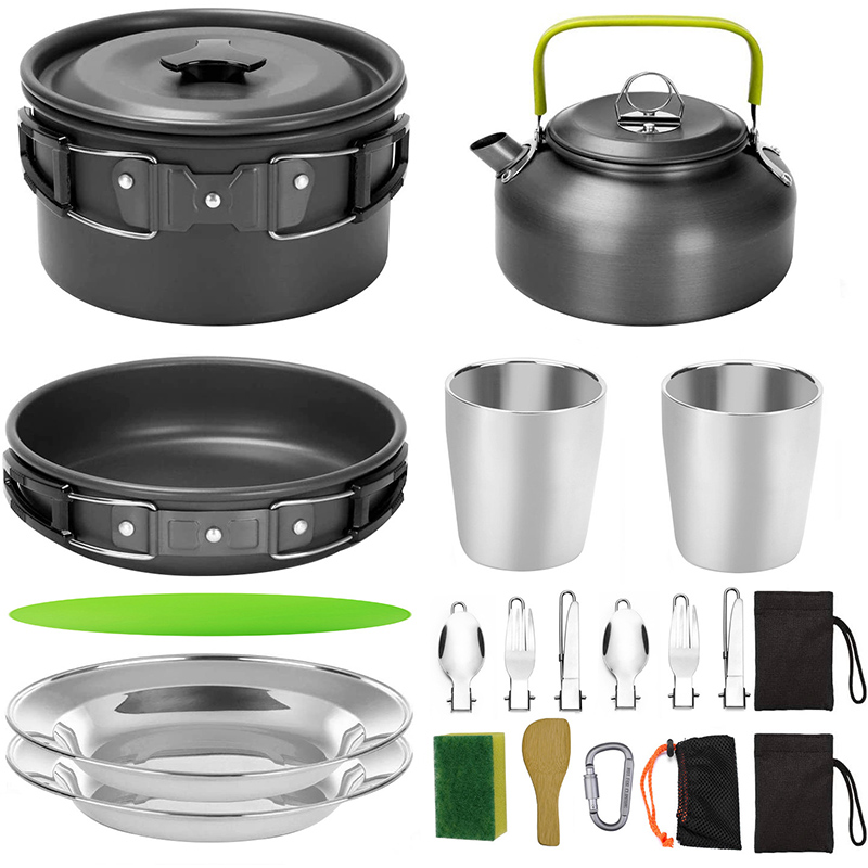 1 Set Outdoor Pot Pan Camping  - Camping Cooking Set Non Stick recension och pris