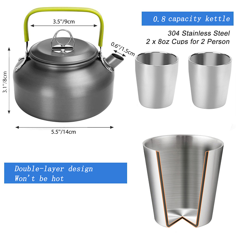 1 Set Outdoor Pot Pan Camping  - Camping Cooking Set Non Stick recension och pris