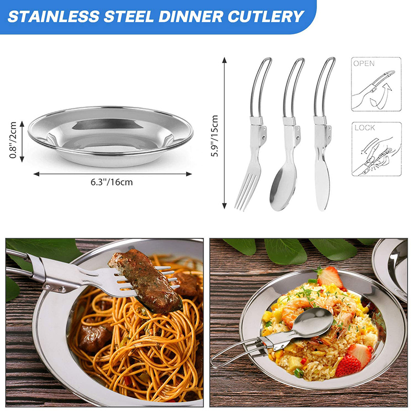 1 Set Outdoor Pot Pan Camping  - Camping Cooking Set Non Stick recension och pris