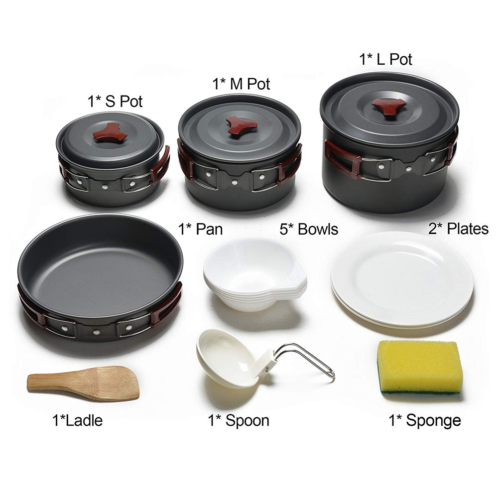 Outdoor Camping Cookware Kit N - Camping Cooking Pack recension och pris