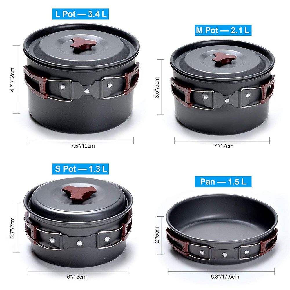 Outdoor Camping Cookware Kit N - Camping Cooking Pack recension och pris