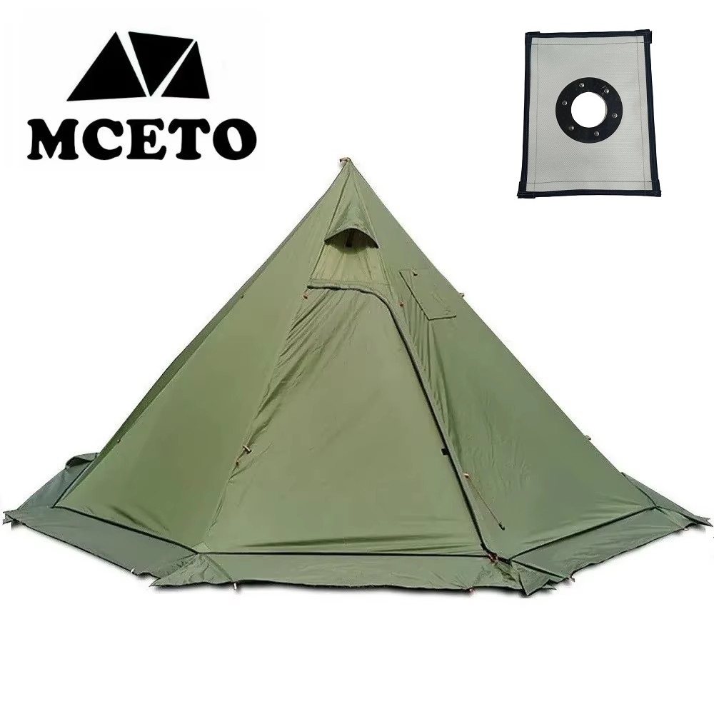 New Pyramid Tent With Snow Ski - Camping Cooking Snow recension och pris