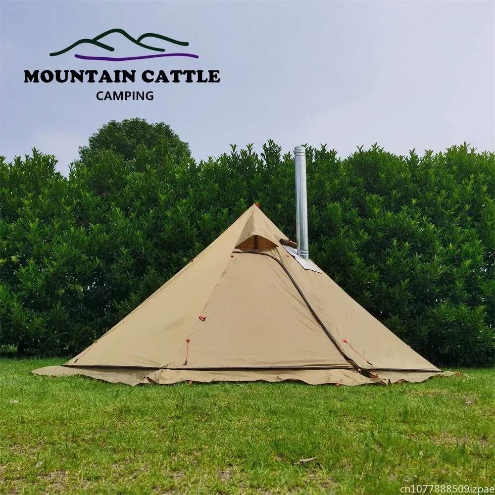 hot Pyramid Tent With Snow Ski - Camping Cooking Snow recension och pris